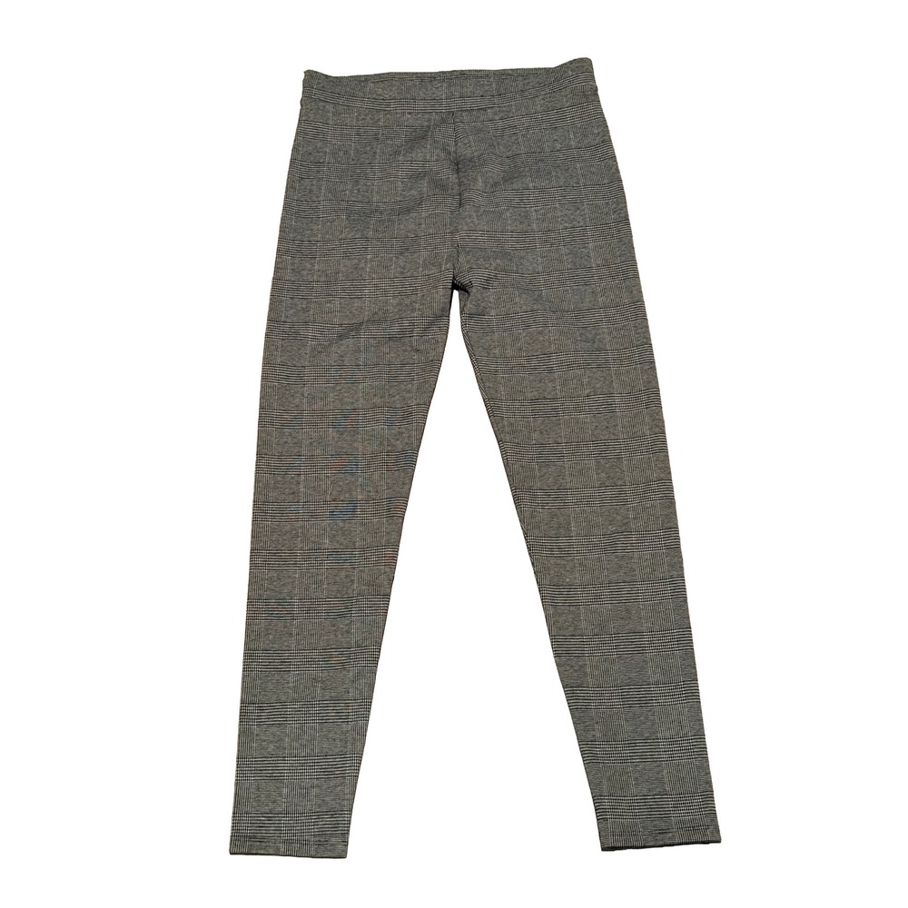Ann Taylor Factory Leggings Womens‎ Medium Grey Glen Plaid Stretch Pull On New